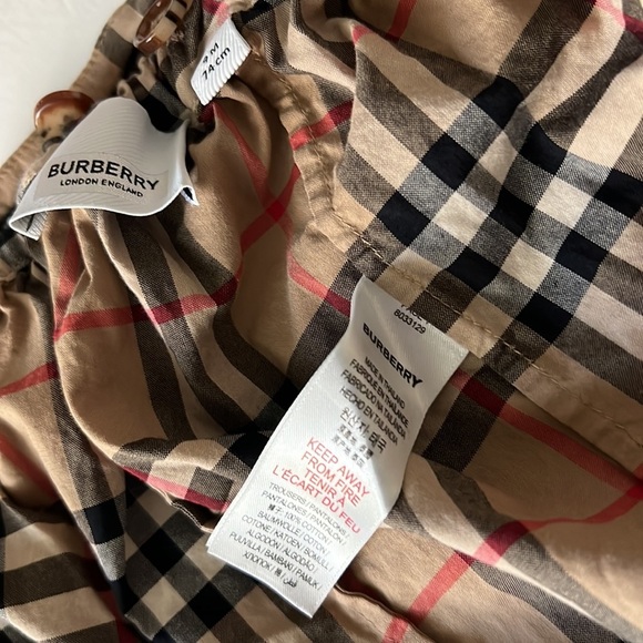 Burberry Check Print Overalls Pants Jumpsuit 9m - Picture 10 of 11